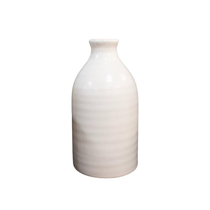 CERAMIC VASE WHT 21HX4CM Deventor