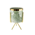 CERAMIC W/METAL STAND GREEN 11X11CM PH.HADJIGEORGIOU