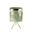 CERAMIC W/METAL STAND GREEN 8X7.5CM PH.HADJIGEORGIOU