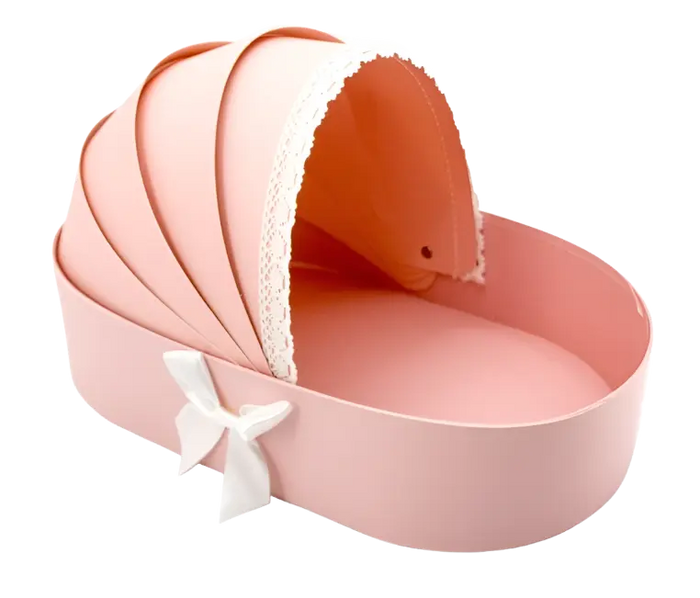 CHRISTENING PAPER BOX 36X20.8X8CM PINK deventorcy