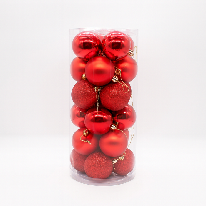 CHRISTMAS BALLS 7CM - 24PCS Deventor