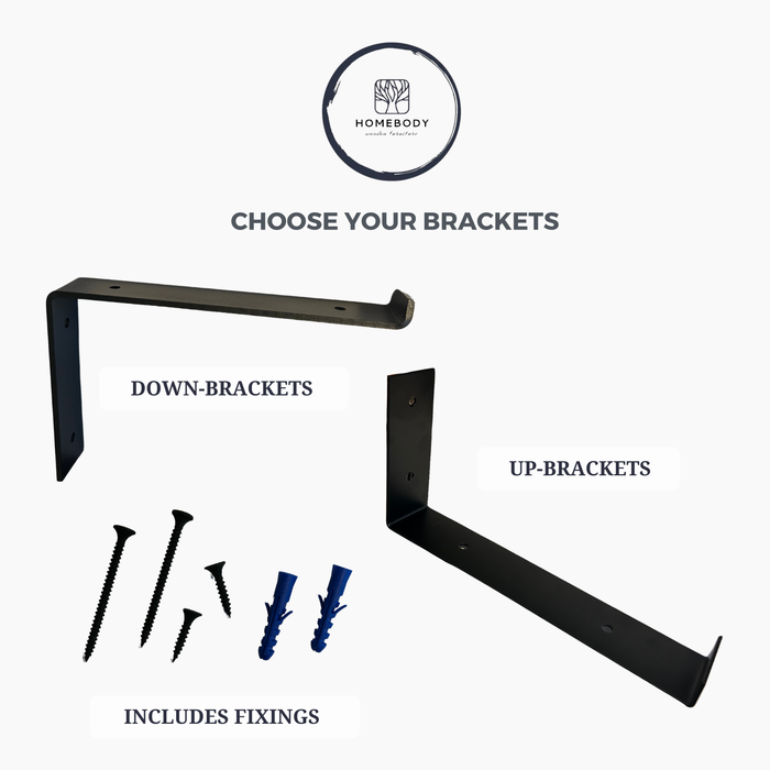 Chunky Shelving with 2 Metal Brackets