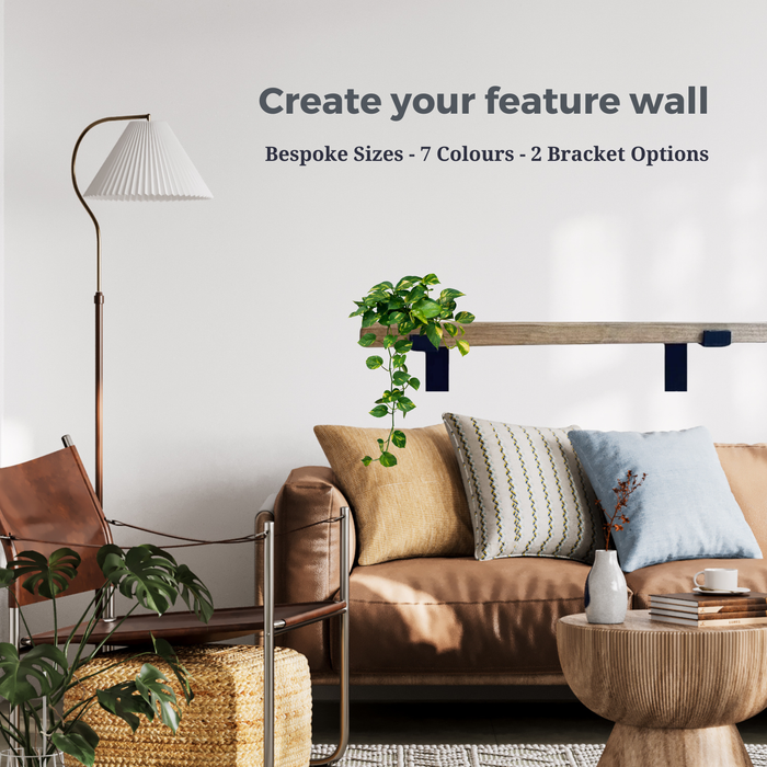 Chunky Shelving with 2 Metal Brackets