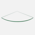 Clear Glass Corner Shelf Kit Jam Clips Chrome 250x250x8mm