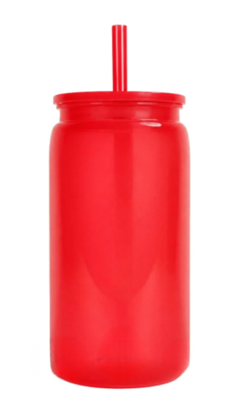 Cool Gorilla Bright Red 16oz Plastic Tumbler