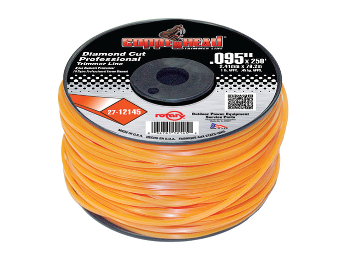 Copperhead 12145 Diamond Trimmer Line .095" 1 LB Spool | 250'