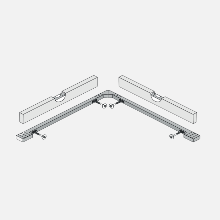 Corner Floating Shelf Bracket 280x280x11mm