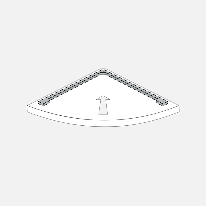 Corner Floating Shelf Bracket 280x280x11mm