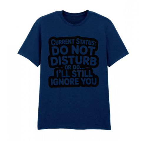 Current Status: Do Not Disturb – Unisex 100% Cotton Slogan Adult T-shirt