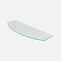 Curved Clear Glass Shelf 800x250x6mm