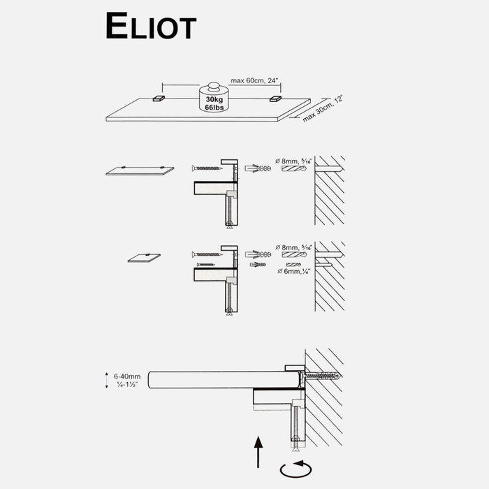Eliot Stainless Style Clip (Pair)
