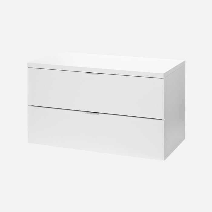 European Made 2 Drawer Shelf Kit White 800x400x450mm