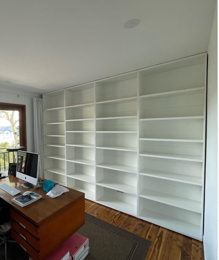 European Made Case Bookcase 1x3 Maxi White
