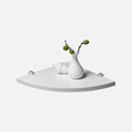 European Made Corner Shelf Kit White Jam Clip Stainless 300x300x19mm