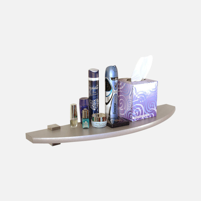 European Made Curved Shelf Silver 600x150x18mm