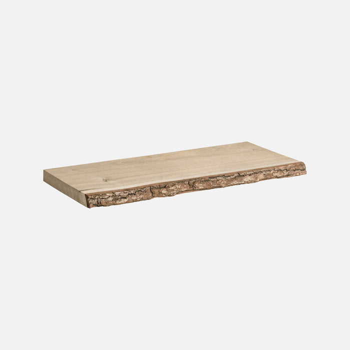 European Made Floating Oak Solid Live Edge Shelf Kit 600x200x25mm
