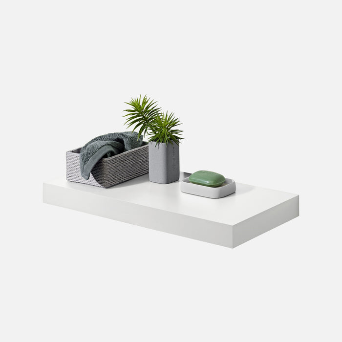 European Made Floating Shelf Kit White 570x250x50mm
