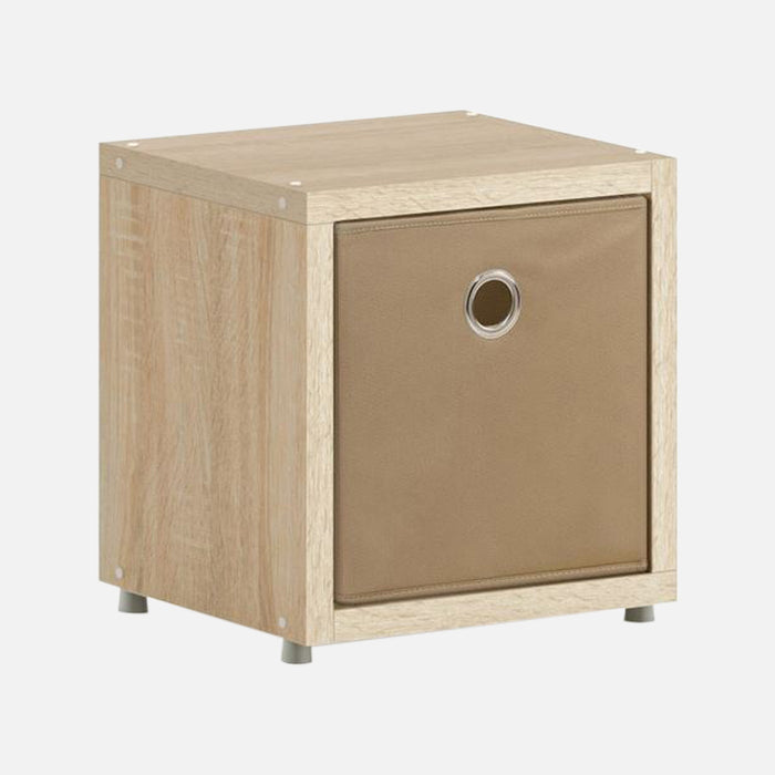 European Made Oak Cube & Brown Softbox