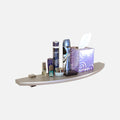 European Made Silver Curved Shelf Kit 600x150x18mm