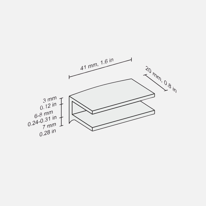Flac Glass Clips Gold (Pair)