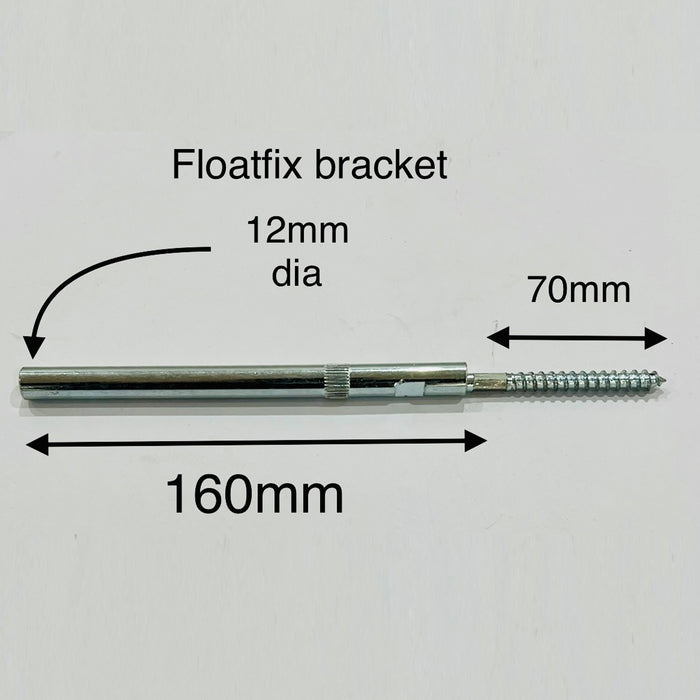 Floatfix Floating Shelf Bracket Steel 160x12mm (Pair)