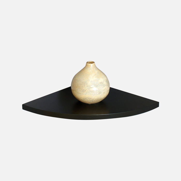 Floating Corner Shelf Black 300x300x22mm
