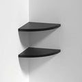 Floating Corner Shelves 400mm Black (Double Deal)