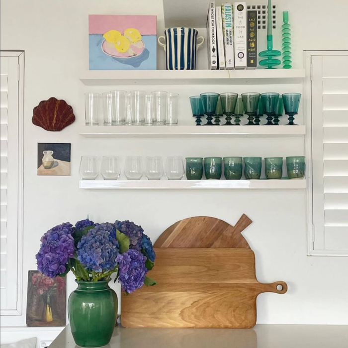 Floating Shelf Gloss White 600x250x50mm