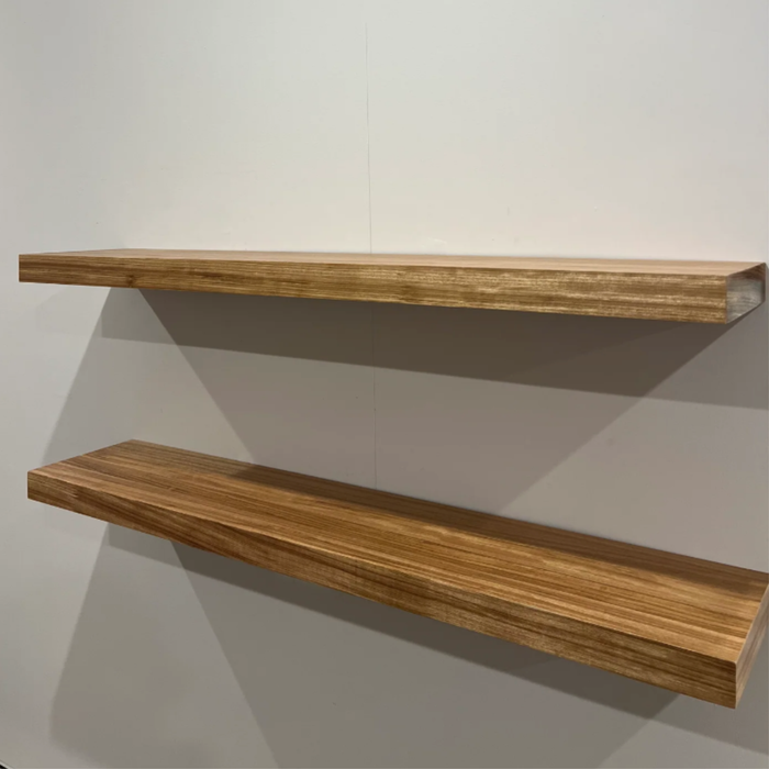 Floating Shelf Walnut Wood Veneer 1200x250x50mm