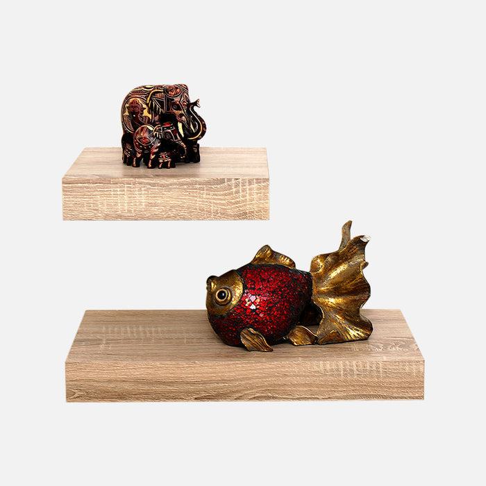 Floating Shelves Oak 445x250 & 250x250 (Double Deal)