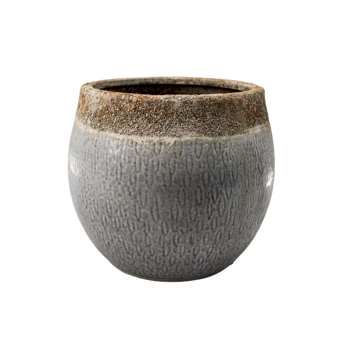 FLOWER POT GREY 23.5X20CM PH.HADJIGEORGIOU