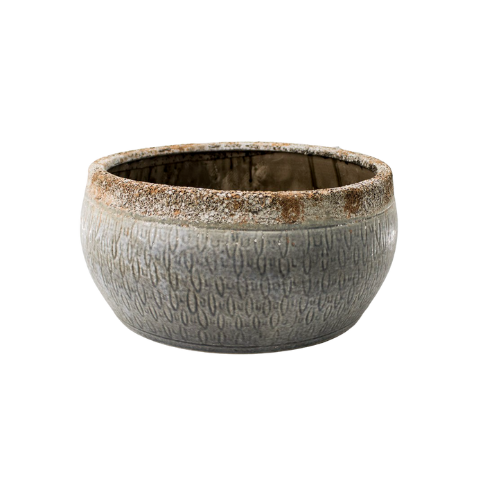 FLOWER POT GREY 29X13.5CM PH.HADJIGEORGIOU