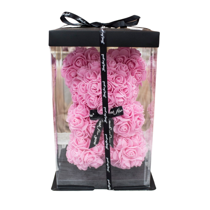 FOAM ROSE TEDDY BEAR 40CM PINK Deventor