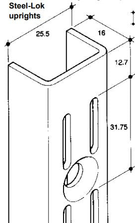 Gl Al 32mm Pitch Twintrack Bracket Extra Heavy Duty 360mm