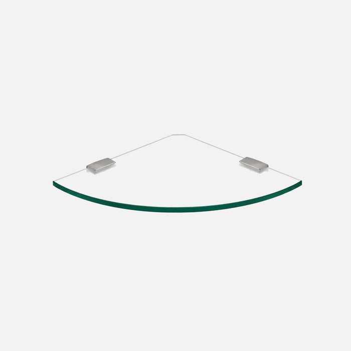 Glass Corner Flac Shelf Kit 250x250x8mm