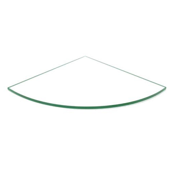 Glass Corner Shelf Kit Flic Clips Chrome 300x300x8mm