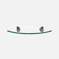 Glass Corner Shelf Kit Jam Clips Anthracite 250x250x8mm