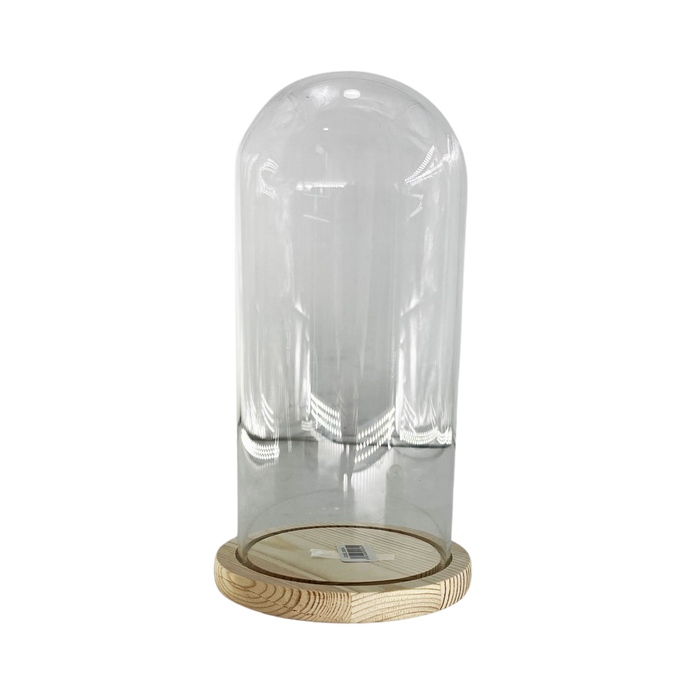 GLASS DOME WITH BASE 12X25CM Deventor