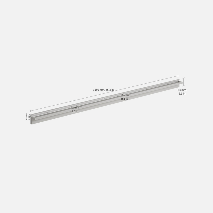 Glass Shelf Slot Kit 1150x200x10mm