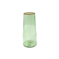 GLASS VASE GREEN 7X10X22CM Deventor