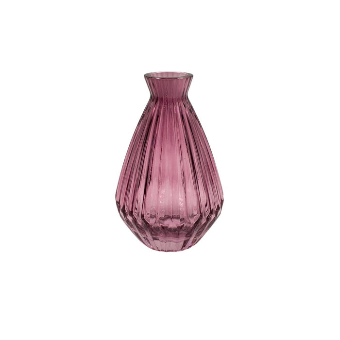GLASS VASE PINK 15CM Deventor