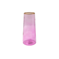 GLASS VASE PINK 7X10X22CM Deventor