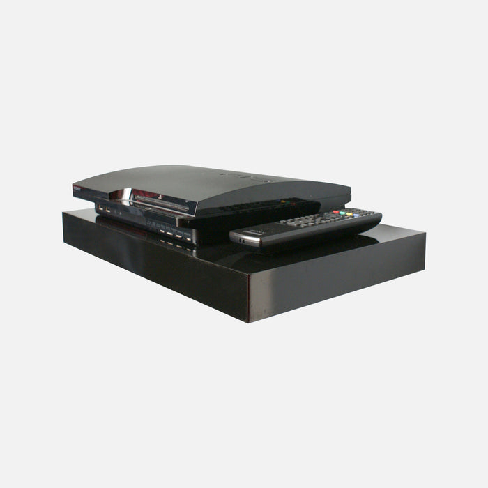 Gloss Black Media Floating Shelf Kit 450x300x50mm