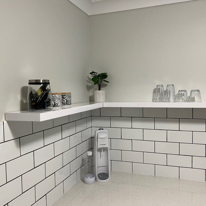 Gloss White Floating Shelf 1000x200x38mm