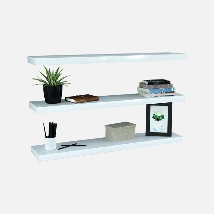 Gloss White Floating Shelves 1000x200x38mm (Triple Deal)