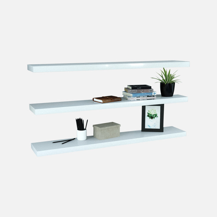 Gloss White Floating Shelves 1200x200x38mm (Triple Deal)