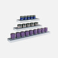 Gloss White Floating Shelves Mix 1000, 600, 450x150mm (Triple Deal)