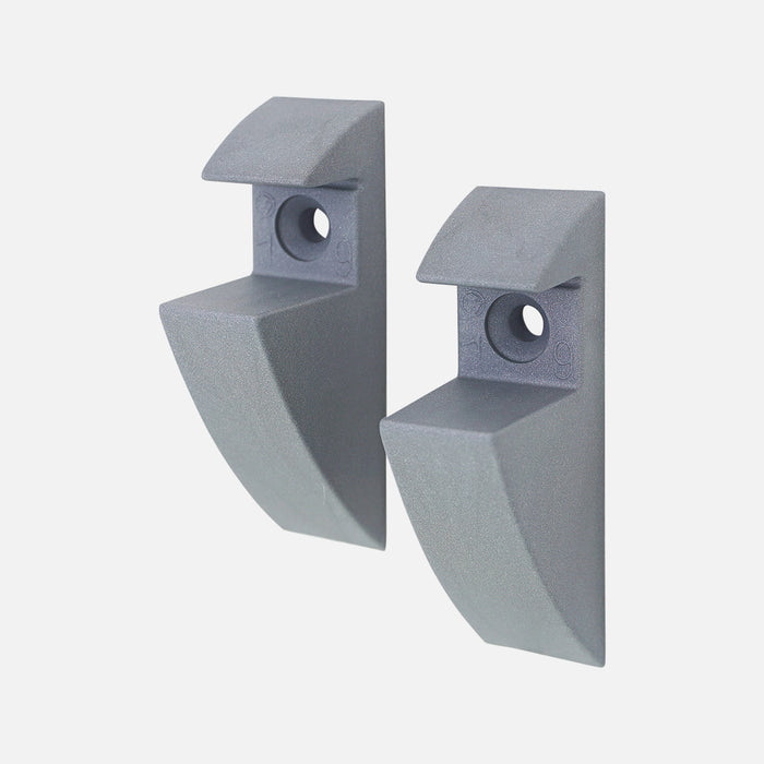 Grey 19mm Clip Brackets (Pair)