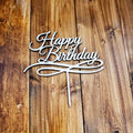 Happy Birthday Wooden Cake Topper Wooderland