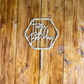 Happy Birthday Wooden Cake Topper Wooderland